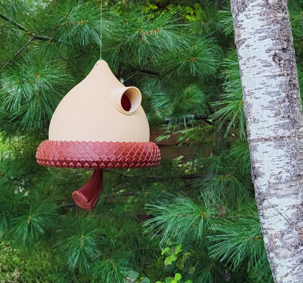 Acorn Birdhouse | Hanging Outdoor Bird Shelter | Weatherproof & Easy to Clean - Custom Crafting Alliance, LLC
