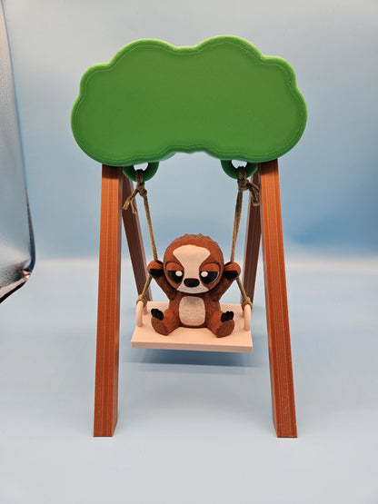 Adorable 3D - Printed Gnome on a Swing: Whimsical Garden or Indoor Decor to Brighten Any Space! - Custom Crafting Alliance