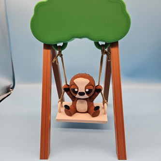 Adorable 3D - Printed Gnome on a Swing: Whimsical Garden or Indoor Decor to Brighten Any Space! - Custom Crafting Alliance