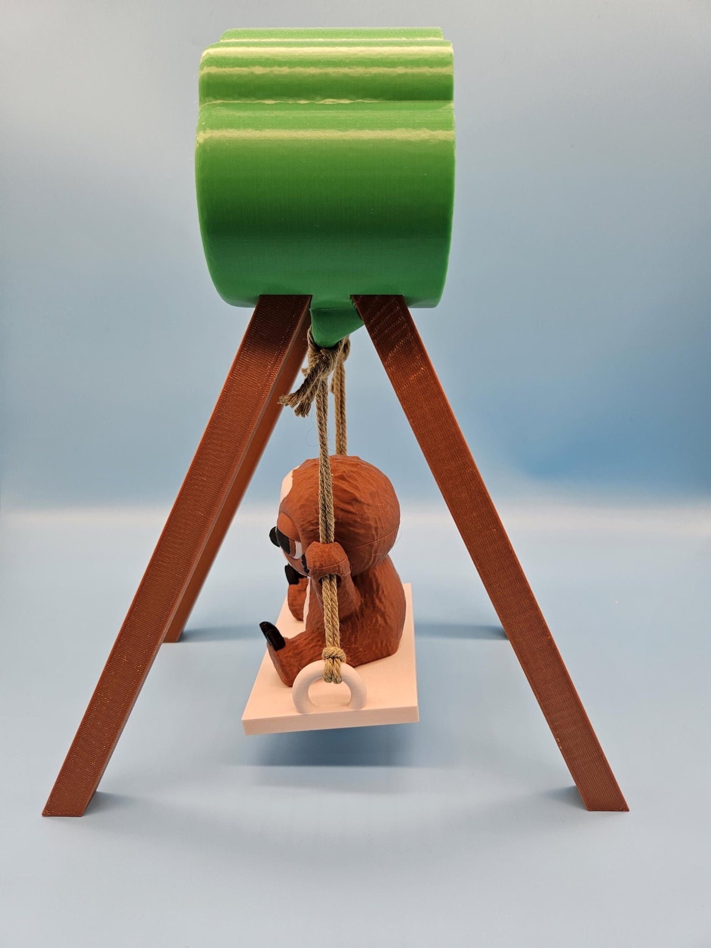 Adorable 3D - Printed Gnome on a Swing: Whimsical Garden or Indoor Decor to Brighten Any Space! - Custom Crafting Alliance