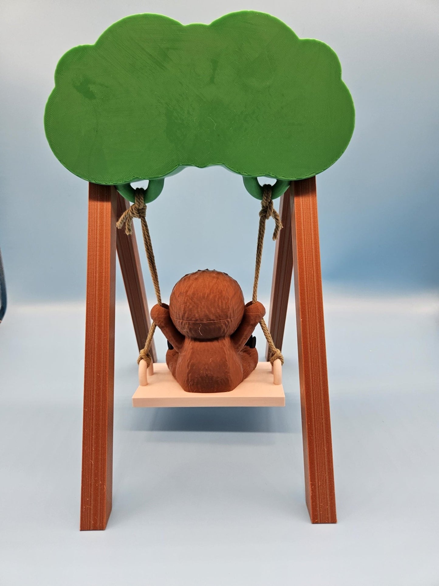 Adorable 3D - Printed Gnome on a Swing: Whimsical Garden or Indoor Decor to Brighten Any Space! - Custom Crafting Alliance