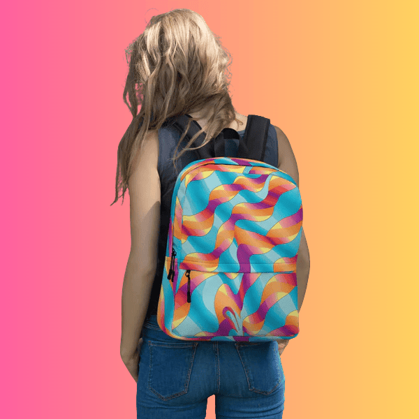Vibrant Abstract Backpack for Ultimate Festival Vibes