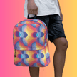 Vibrant Abstract EDM Festival Backpack for Rave Goers