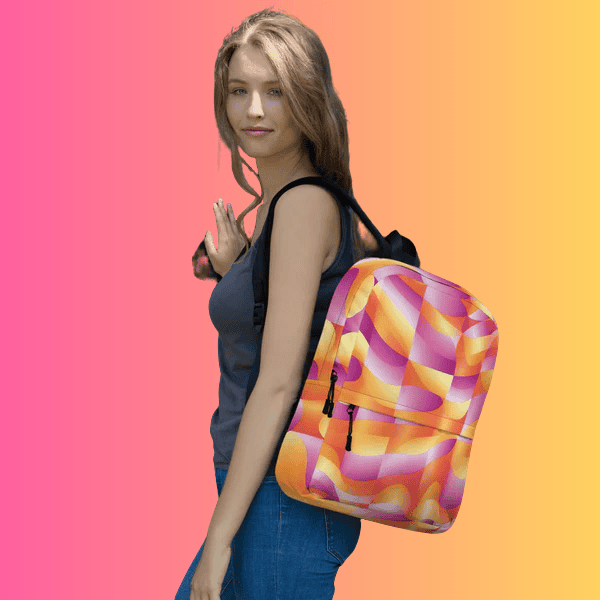Vibrant Abstract EDM Festival Backpack