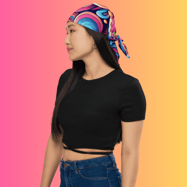 Vibrant Abstract Bandana for Raves and Music Festivals
