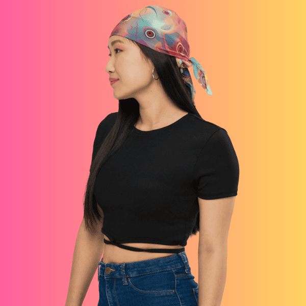 Bold and Colorful Hippie Bandana for Raves & Festivals