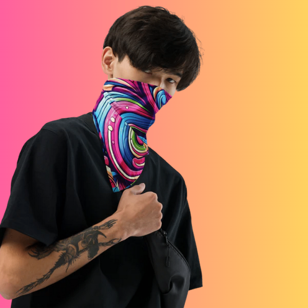 Vibrant Abstract Festival Bandana - The Ultimate Rave Accessory