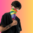 Psychedelic Alcohol Ink Bandana for Rave Enthusiasts