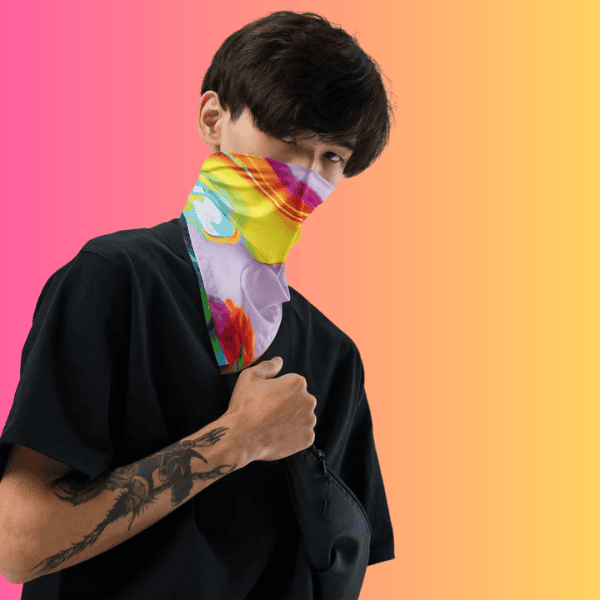 Psychedelic Alcohol Ink Festival Bandana for Rave Lovers