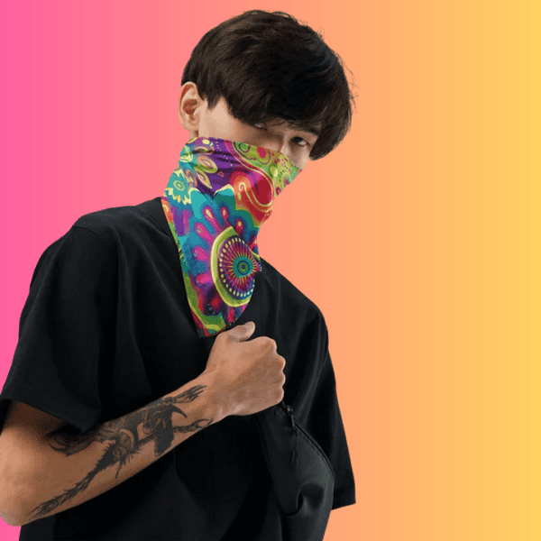Vibrant Funky Hippie Bandana - The Essential Festival Gear for Ravers