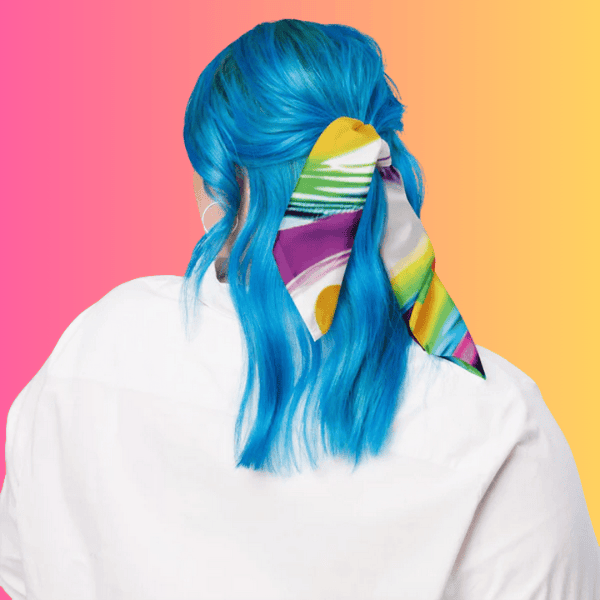 Vibrant Alcohol Ink Festival Bandana for Raves and Music Festivals