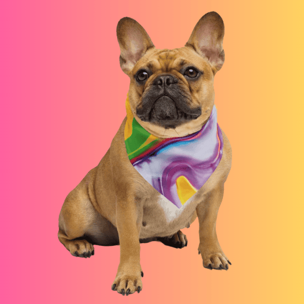 Vibrant Alcohol Ink Bandana for Festivals and Raves