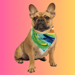 Vibrant Alcohol Ink Bandana for Raves and Festivals