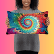 Vibrant Tie-Dye Pillow for Rave Enthusiasts