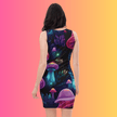 Psychedelic Mushroom Bodycon Dress for Festival Vibes