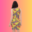 Vibrant Melting Pizza Bodycon Dress for Raves and Festivals
