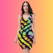 Vibrant Tie-Dye Bodycon Dress for Raves and Festivals