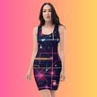 Vibrant Abstract Bodycon Festival Dress for Rave Lovers