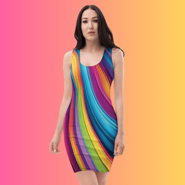 Neon Swirl Bodycon Dress - Your Ultimate Festival Essential