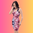 Vibrant Floral Bodycon Dress for Raves and Festivals