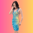 Vibrant Tie-Dye Bodycon Dress for Raves and Festivals