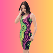Vibrant Abstract Bodycon Dress for Unforgettable Festivals