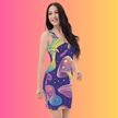 Whimsical Mushroom Bodycon Dress for EDM Festivals