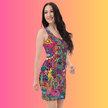 Acid Universe Bodycon Dress for Rave and EDM Festivals