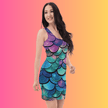 Vibrant Mermaid Scale Bodycon Festival Dress