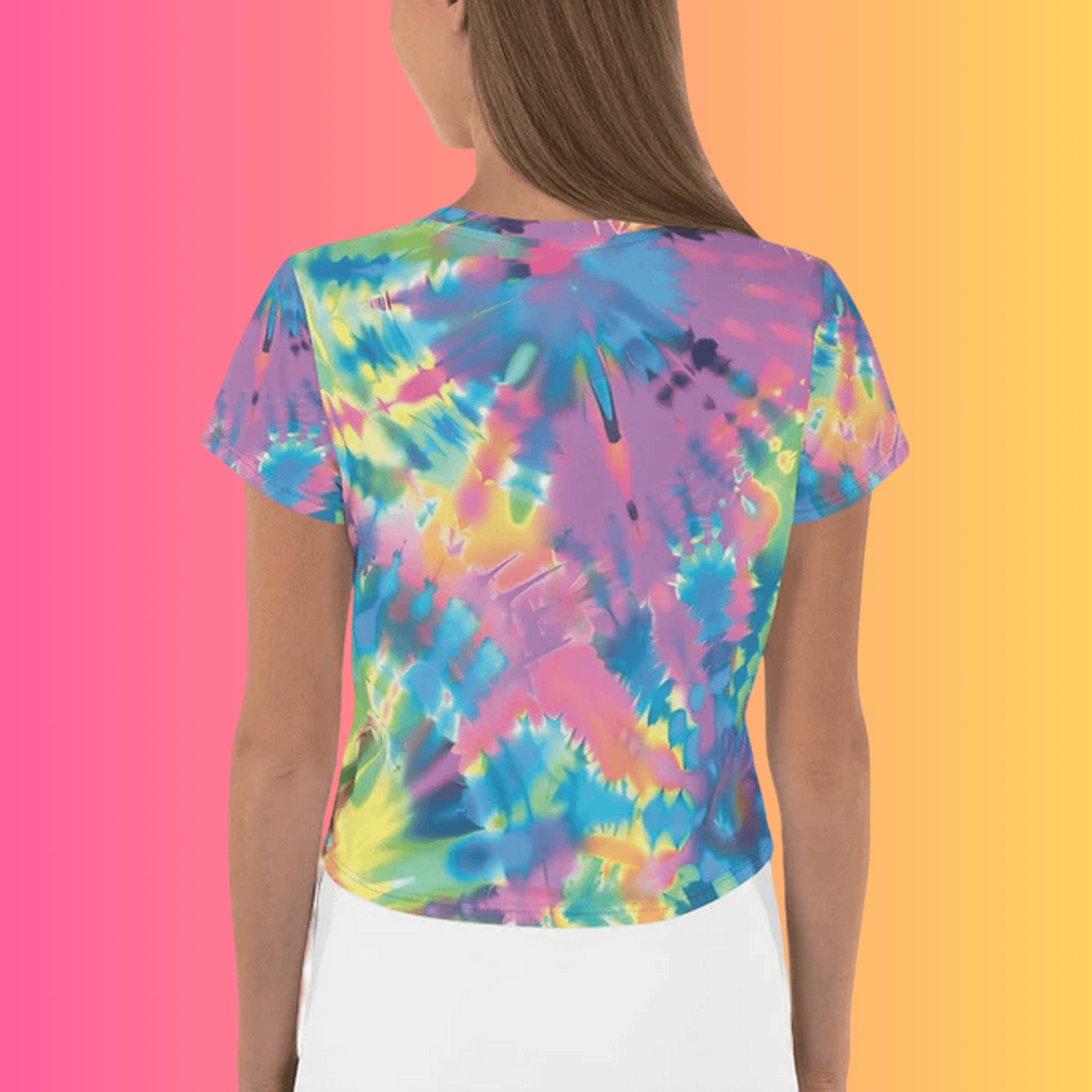 Vibrant Tie-Dye Crop Top for Music Festivals