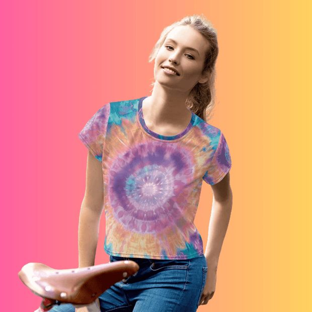 Bold Tie-Dye Crop Tee for Epic Music Festivals