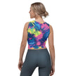 Neon Paint Splatter Crop Top for Raves and Festivals