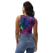 Neon Leopard Print Crop Top for Rave Festivals