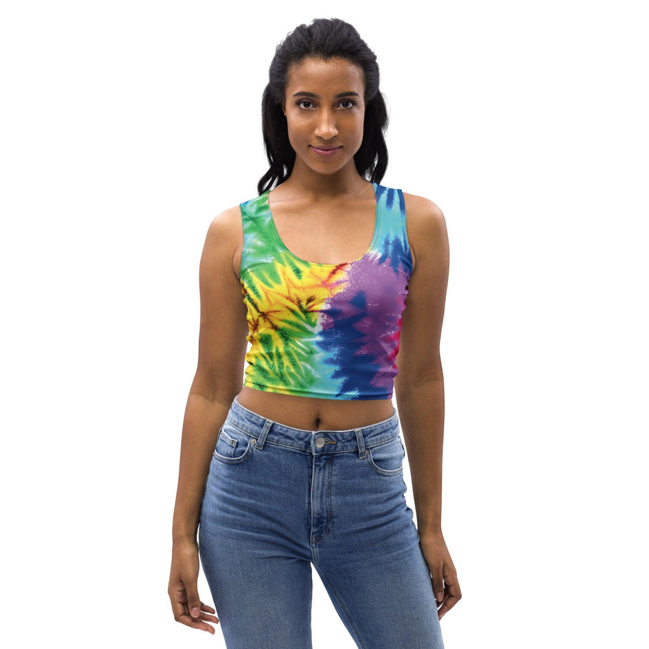 Vibrant Tie-Dye Crop Top for Ultimate Festival Vibes
