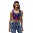 Neon Leopard Print Crop Top for Rave Festivals