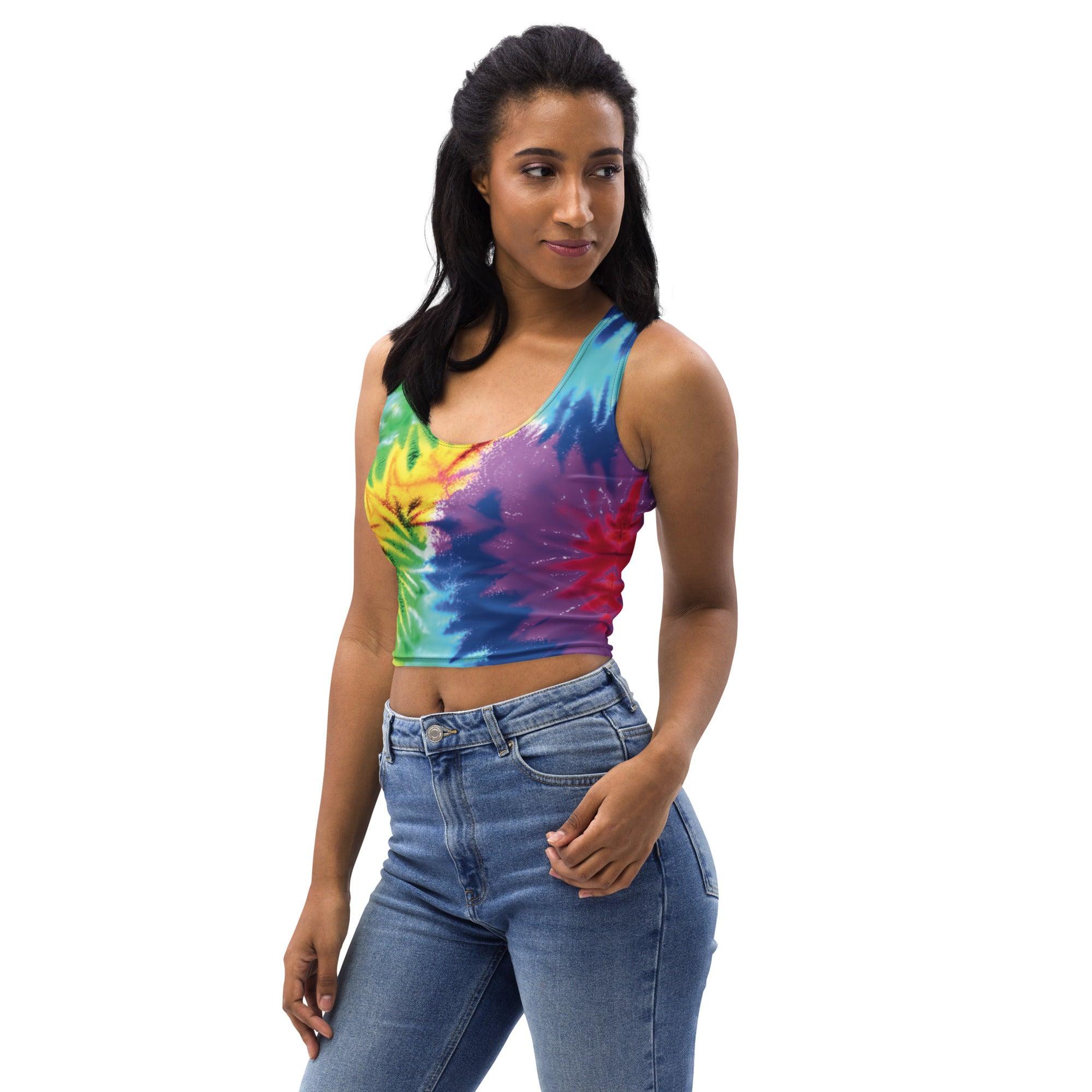 Vibrant Tie-Dye Crop Top for Ultimate Festival Vibes