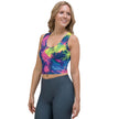 Neon Paint Splatter Crop Top for Raves and Festivals