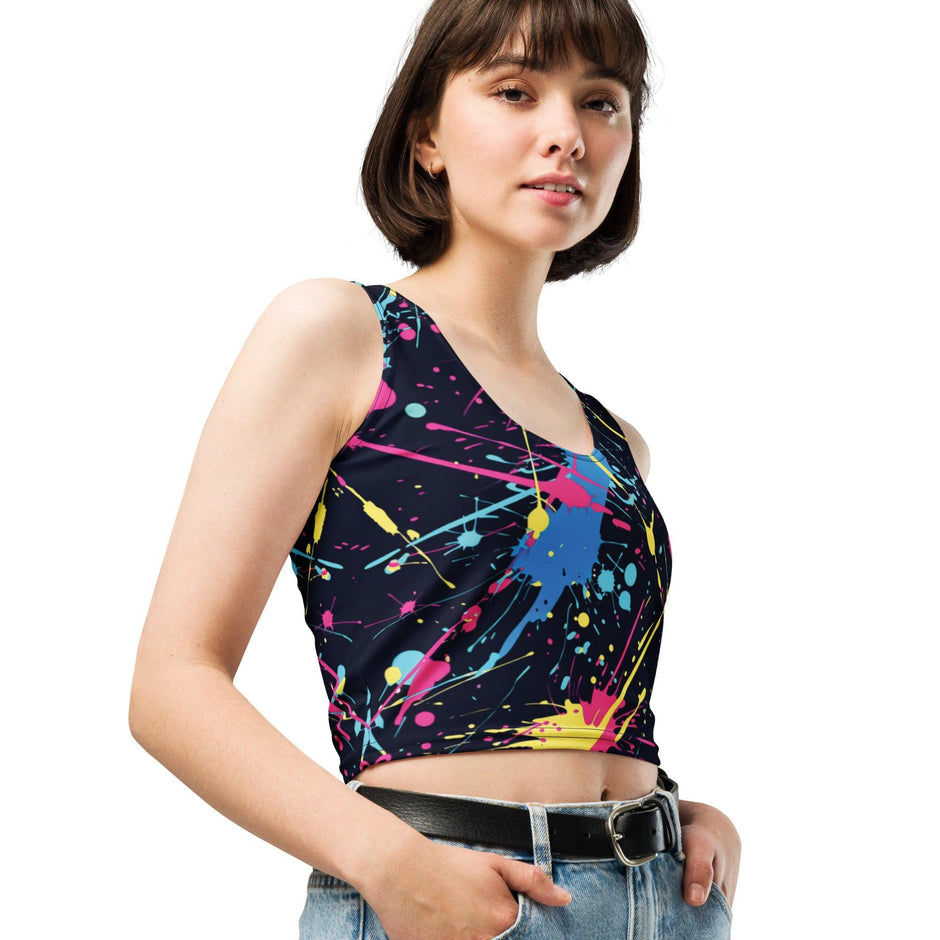 Vibrant Paint Splatter Crop Top - Your Ultimate Festival Essential