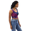 Neon Leopard Print Crop Top for Rave Festivals