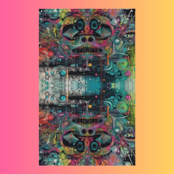 Psychedelic Vibes Festival Flag for Rave Lovers