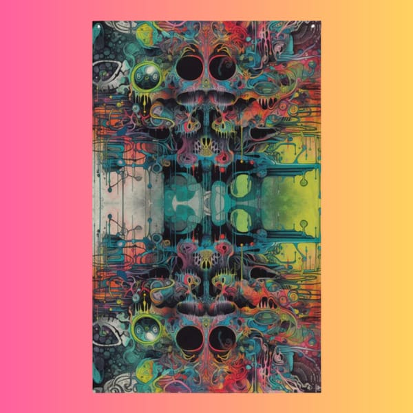 Psychedelic Festival Flag - Vibrant Wall Decor for EDM Lovers