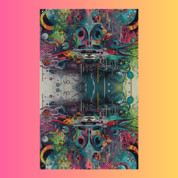 Psychedelic Festival Flag for Rave and EDM Culture Enthusiasts
