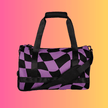 Trippy Checkered Festival Travel Bag - Your Vibrant Rave Sidekick