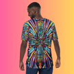 Vibrant Trippy Abstract Festival T-Shirt for Men – Perfect for Raving and Music Events