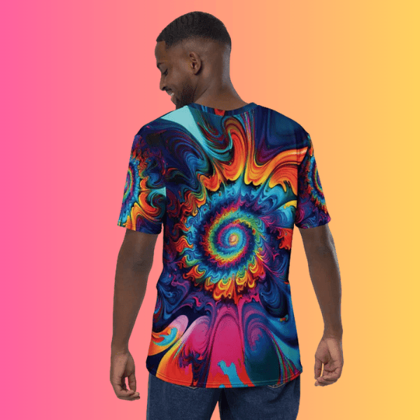 Vibrant Tie-Dye Men's T-Shirt for Raves and Festivals