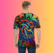 Electric Vibes Tie-Dye Men's T-Shirt for EDM Festivals - Express Your Rave Spirit