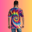 Vibrant Tie-Dye Men's T-Shirt for EDM Festivals – Feel the Beat in Style!