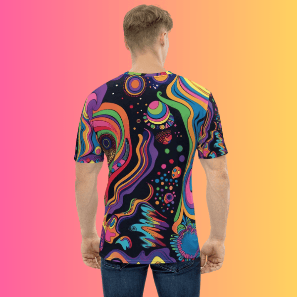 Psychedelic Vibes Men's Festival T-Shirt for EDM Enthusiasts