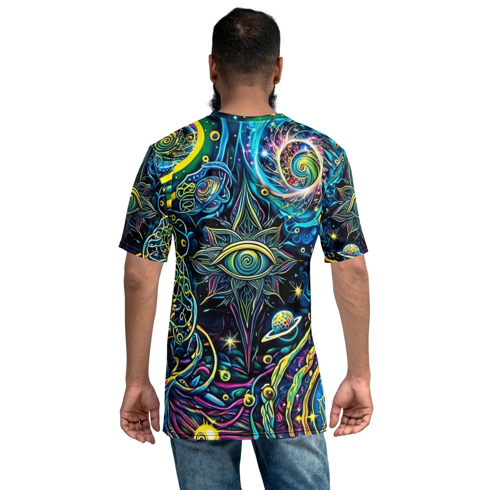 Vibrant Psychedelic Adventure T-Shirt for Men - Perfect for Rave and Festival Vibes