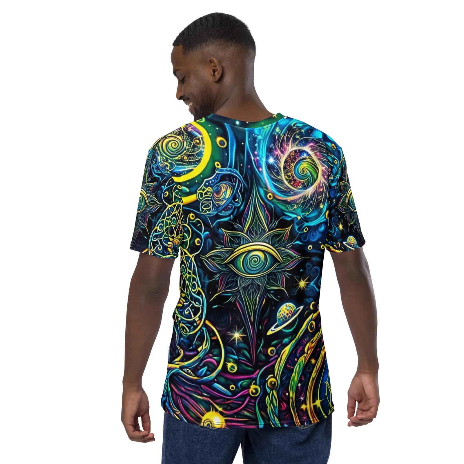 Vibrant Psychedelic Adventure T-Shirt for Men - Perfect for Rave and Festival Vibes